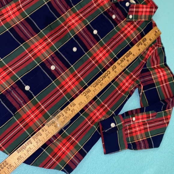 CREWCUTS RE-IMAGINED by J CREW plaid tartan button down long sleeve NEW size M - Picture 10 of 12